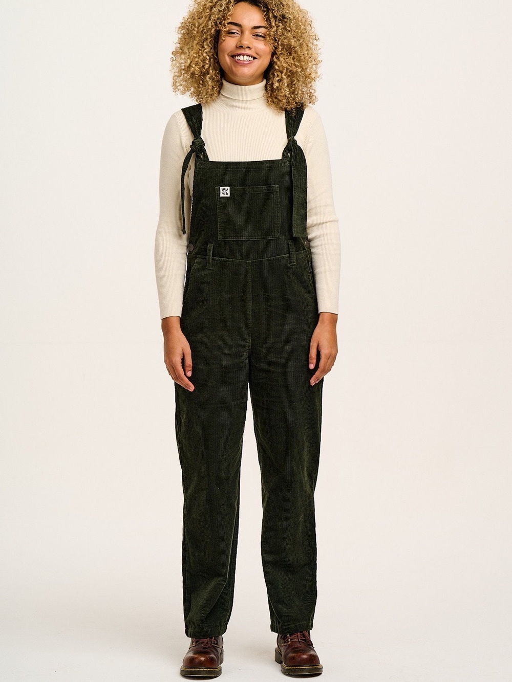 Lucy & Yak Dark Green Corduroy Overalls Jumpsuit